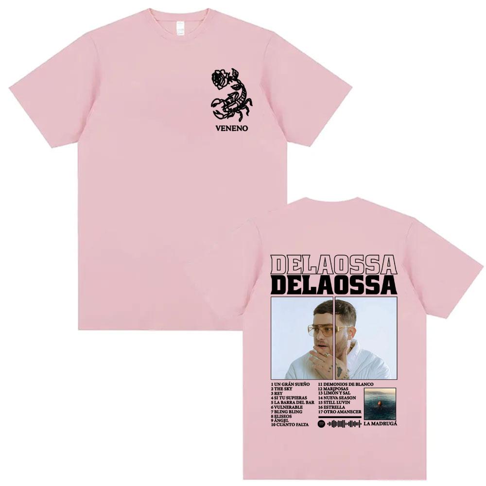 2025 Summer Rapper Delaossa Album Tour Print Men Women High Street Casual Oversized 100% Pure Cotton Printed Leisure T-shirt