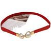 With Skirt Belt Elastic Elastic Thin Waist Seal for Women Korean Style Pearl Dress Waist Elastic Buckle College Style