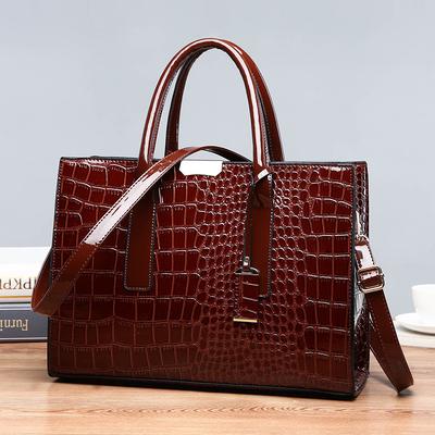 New Bag for Women's New European and American Fashion Crocodile Pattern Large Capacity Shoulder Bag High-end Crossbody Bag