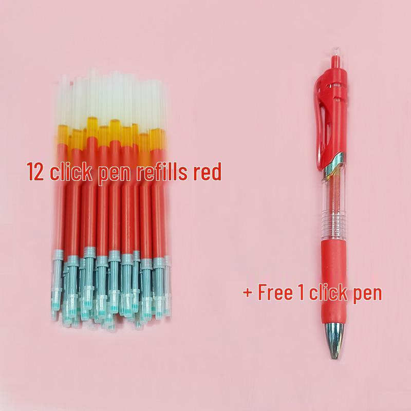 Penna Gel con Punta Sottile da 0,5 mm e Punta a Pallina - Inchiostro Blu, Rosso, Nero per Firmare & Scrivere