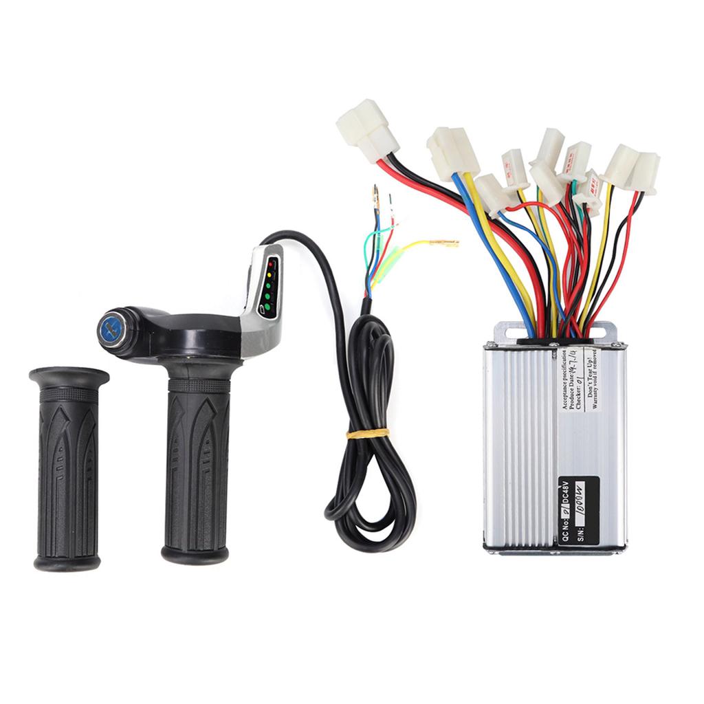 48V 1000W Electric Bike Motor Brushed Speed Box Controller with Throttle Swing Grip Accessory