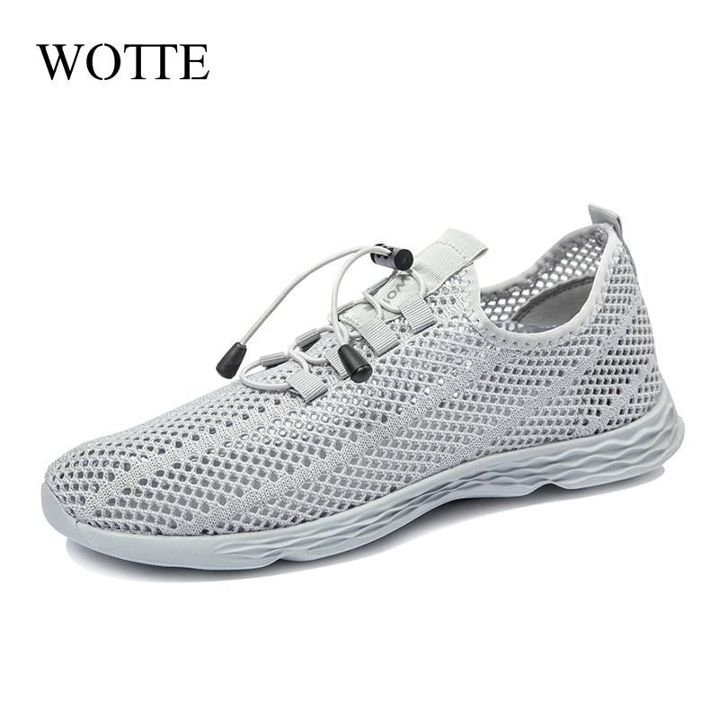 Fashion Men Casual Shoes Summer Mesh Shoe Breathable Footwear Man Wide Big Size 49 50 With Holes Insole Quick Dry Water Shoes zapatillas