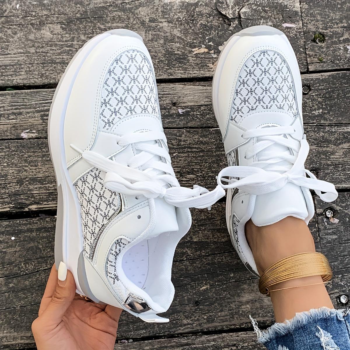 Женские кроссовки дышащие водонепроницаемые клинья вулканизированная обувь женские — фото 6