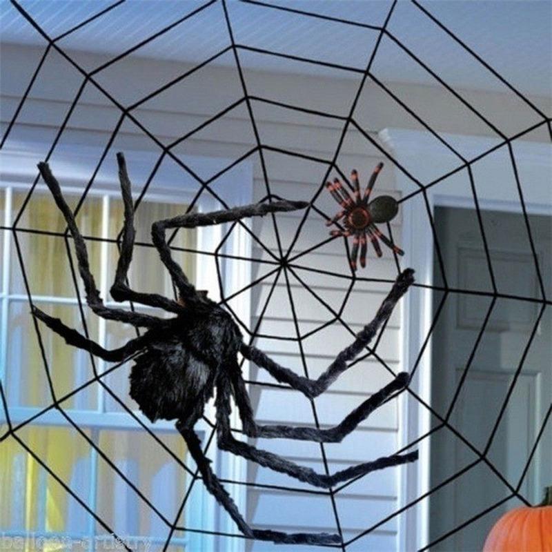 Large Black Spider for Halloween Bendable Legs Giant Spider Decoration,Professional Accessories,for Outdoor Yard,Scary Decor