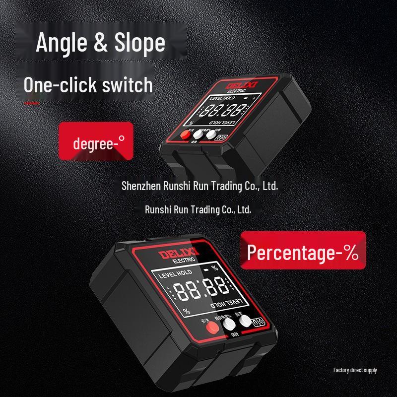 Delixi High-Precision Digital Inclinometer with Magnetic Laser Measurement