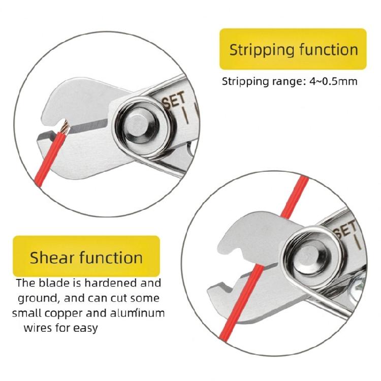 Ergonomic Wire Stripping Pliers Stainless Steel Sharpened Edges 0.5-4.0mm Ranges Tool For Chain Repair And Wiring