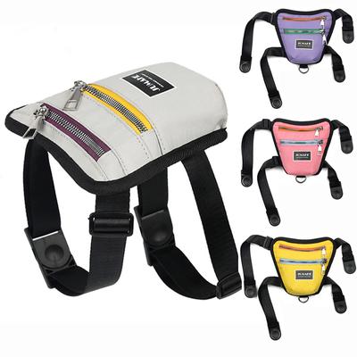 Mochila ajustable para perros con arnés para perros medianos con bolsa autoportante para acampar, hacer senderismo, viajar y entrenar