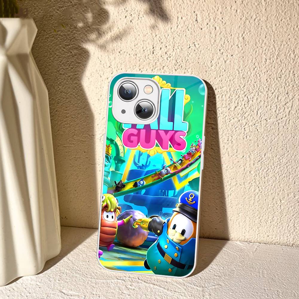 F-Fall G-Guys Party Game Tempered Glass For Iphone 14 13 12 11 Pro Mini XS MAX 14Plus X XS XR Cover