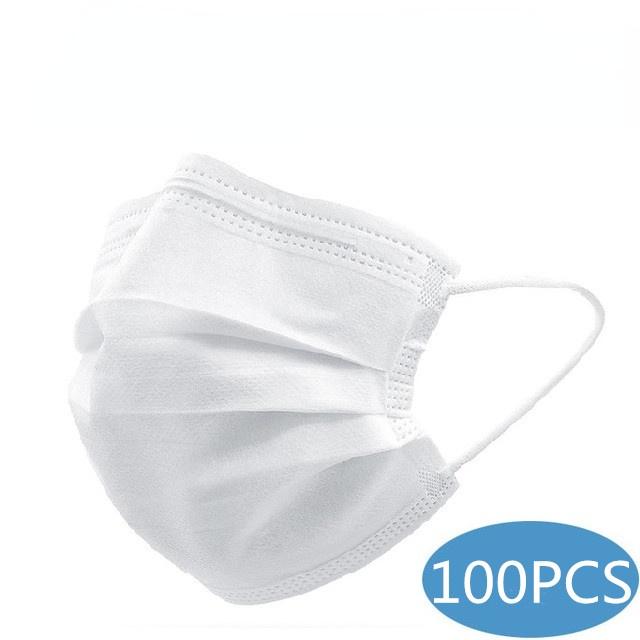 50-200 Pcs Mask Disposable Nonwove 3 Layer Ply Filter Mask Adult Mouth Face Mask Safe Anti Dust Breathable Masks