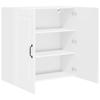 PORTO Wall Cabinet High Gloss White 80 X 31 X 80 Cm Engineered Wood