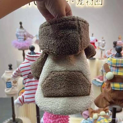 Pet Thick Warm Lamb Fleece Coat Pet Clothes Cat Dog Teddy Bear Autumn/Winter Hoodie Designer Dog Clothes Dogs Hoodies