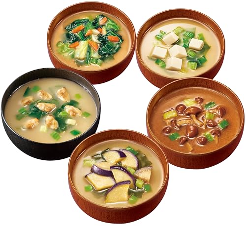 Amano Foods Reduced Salt Regular Miso Soup 10-Serving Variety Set