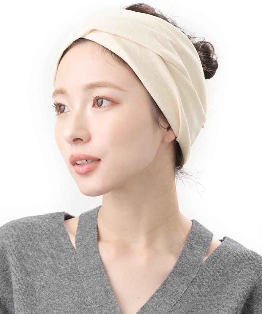 VINGTAINE Paisley Print Jacquard Stylish Hair Cute Gift for Headband, Weave, 2-Way Turban, Accessory, Adults, HB-135-IV