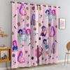 2Pcs K-Pop Demon Hunters Hot Anime Cartoon Printed Blackout Curtains Perfect For Bedroom Living Room Fashion Decorative Curtain