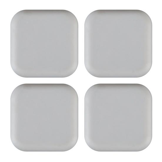 

4 шт. противоударные квадратные силиконовые бамперы для дверных ручек однотонные самоклеящиеся дверные защитные накладки серый