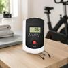 Exercise Equipment Monitor with LCD Workout Data Display, Single Mode Button, ABS Housing, and Attached Cable Leads with End Fittings