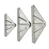 Angle Ruler Set, 3-Piece Stainless Steel Measuring Tools with Etched 22.5°, 45°, and 90° References for Woodworking Workshop Tasks