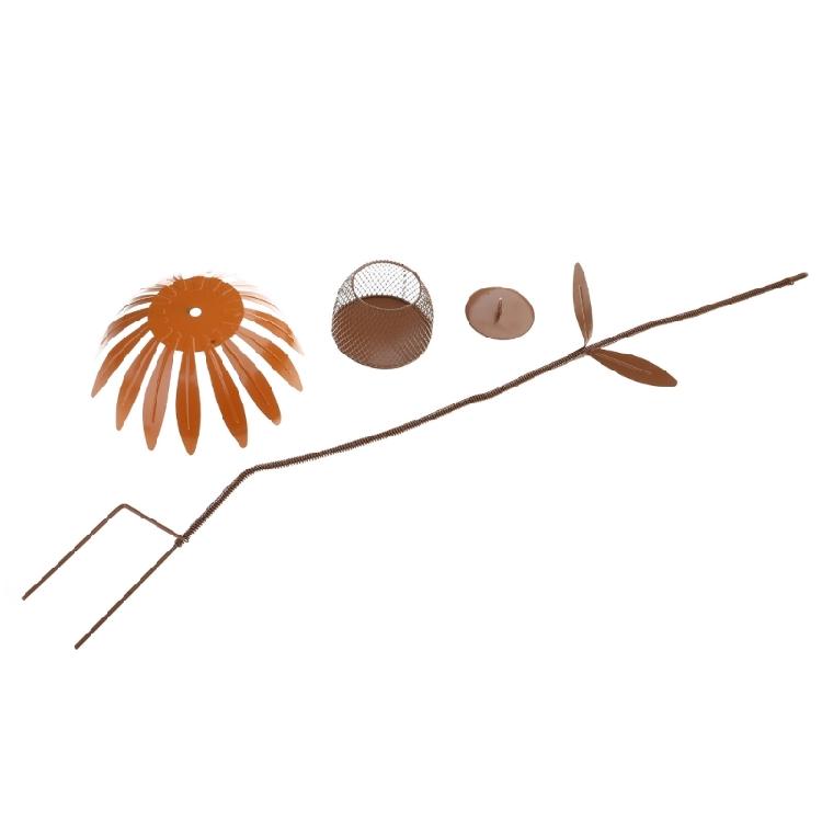 Wild Bird Feeder Anti-Rust Coneflower Outdoor Metal Bird Feeders with Stand