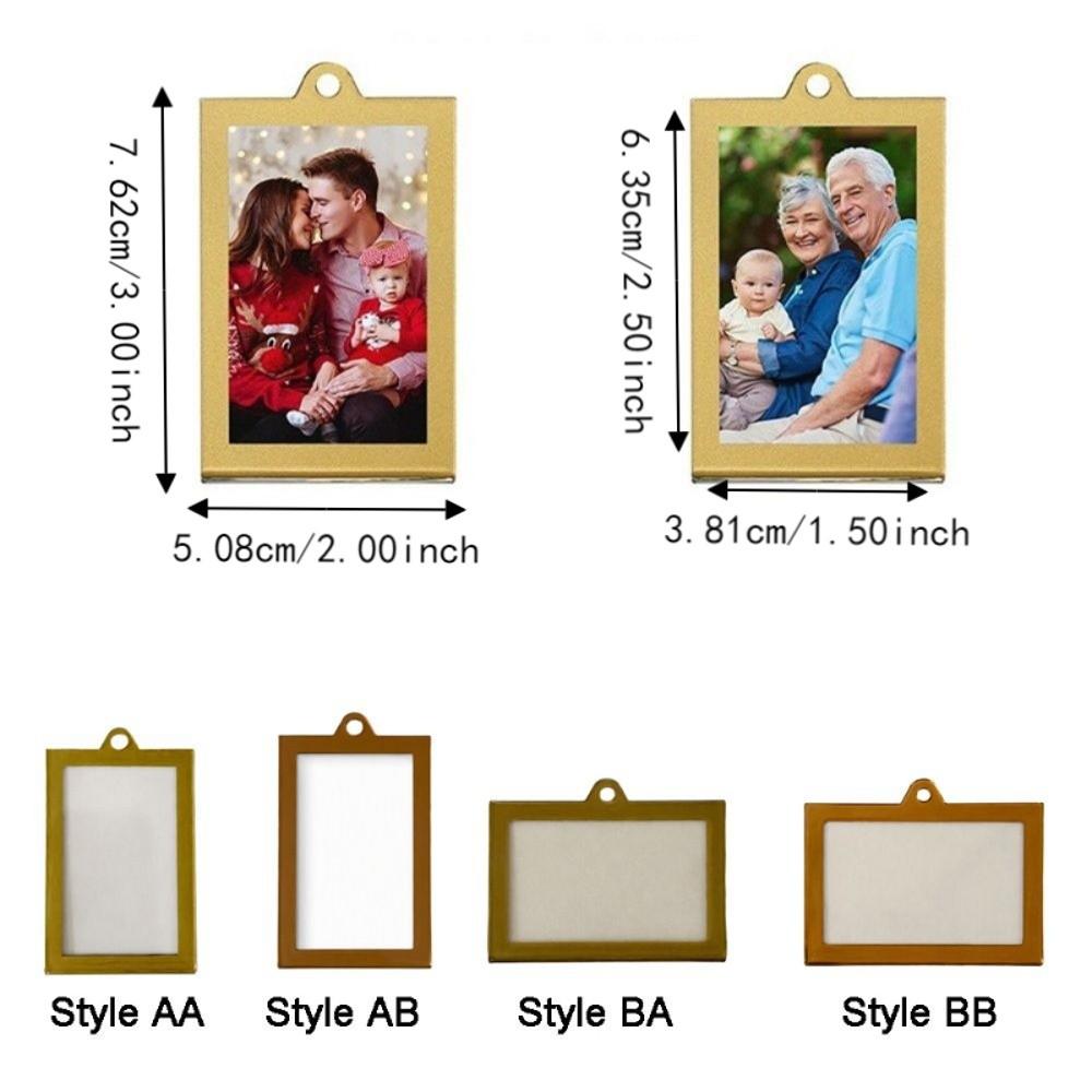 Acrylic 3 Inch Photo Frame Ornament DIY with Hanging Rope Christmas Tree Photo Ornament Vertical/Horizontal Style