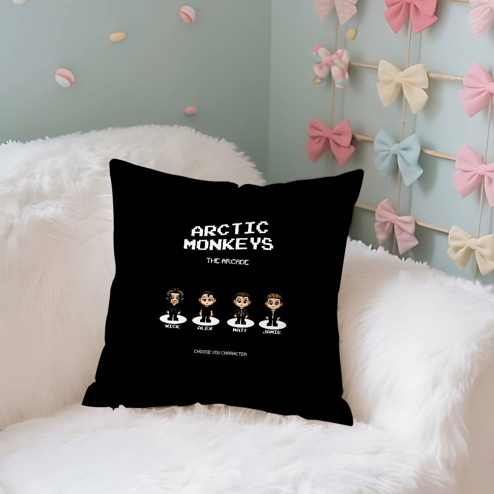 A-Arctic M-Monkeys Band Kissenbezug Dekokissenbezug Nordischer Vintage-Stil Kissenbezüge Zuhause Wohnzimmer Sofa Couch Sitz
