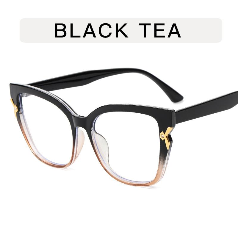 New Fashion Outdoor HD Ultra Light Anti Blue Light Eyeglasses Women's Trendy Plain Glasses Retro Daily Street Decorative Eyewear