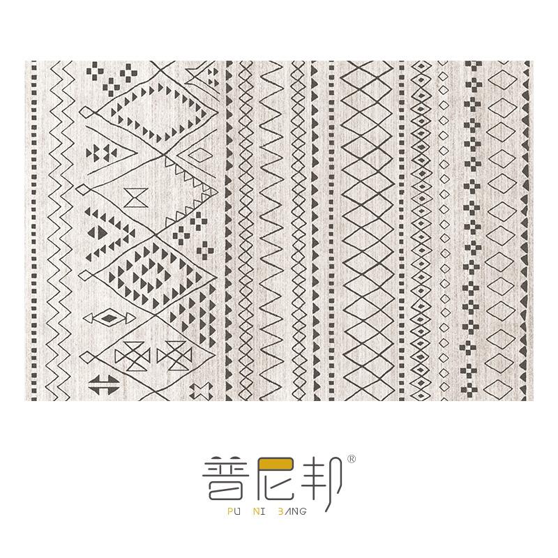 American Moroccan Bedroom Decor Bedside Carpet Washable Carpets for Living Room Nordic Ethnic Lounge Rug Soft Non-slip Floor Mat