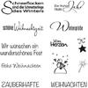5 Stück Klarer Silikonstempel für Geburtstags Kartenherstellung Scrapbooking Deutsche Sprüche und Blumenstempel für Bastelverzierungen