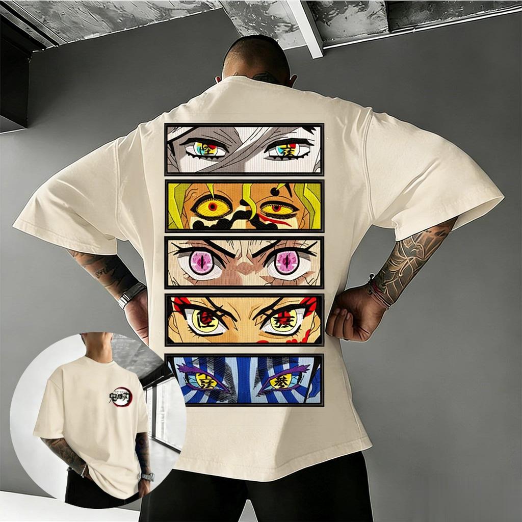 Anime Demon Slayer Vintage Cartoon TShirt Unisex Women 2026 Summer Graphic Print Short Sleeve Casual Streetwear Tops