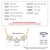 Anziw Exquisite 2MM D Color Moissanite Clover Flower Pendant Necklace for Women Lucky Charm Gold Bonded Jewelry Valentine's Gift