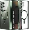 case for Samsung S26 S25 S24 S23 S22 S21 S20 plus ultra Transparent magnetic attraction protective case full coverage Dustproof