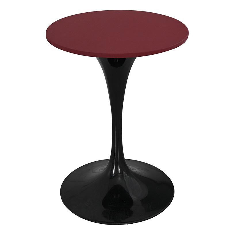 Waterproof Round Elastic Edged Tablecloth PU Leather Oil-resistant Non-slip Table Cloth Cover for Home Kitchen Dining Room