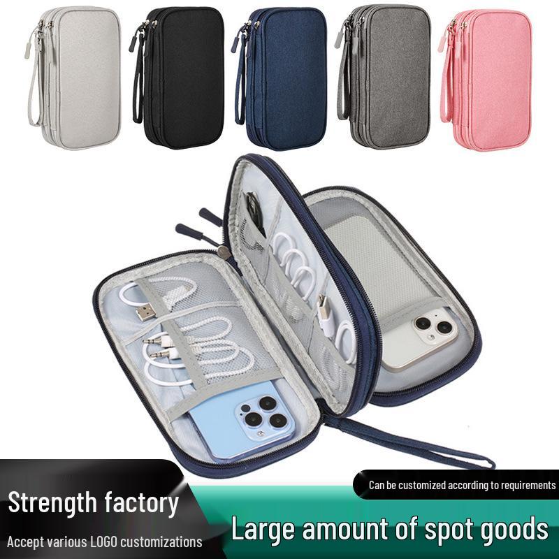 Digital Accessories Storage Bag - Multi-layer Protective Case for Hard Drive, Power Bank, USB Flash Drive, Earphones & Data Cable