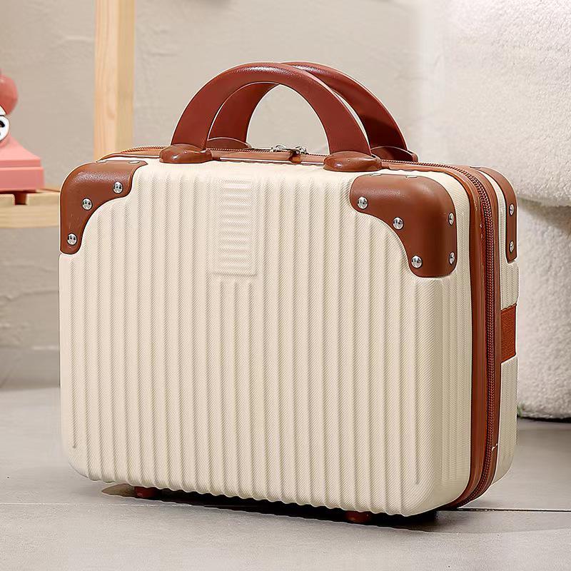 14" Retro Makeup Case - Mini Suitcase Handbag Storage Bag for Travel