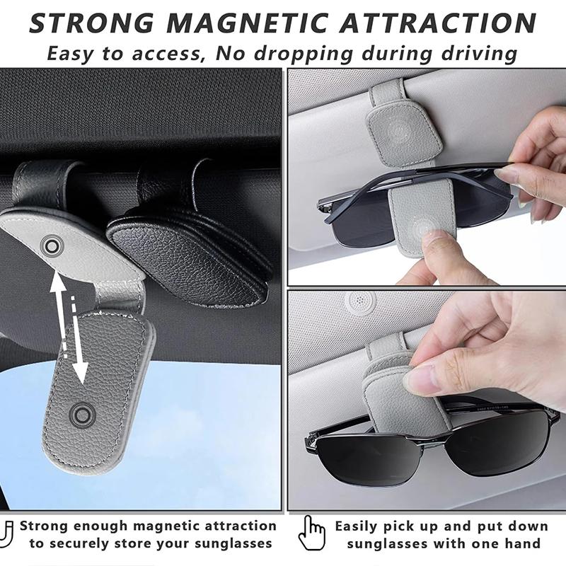 1Pcs Multi Functional Car Sun Visor Storage Clip Eyeglass Holder Car Glasses Clip Car Sunglasses Clip Interior Supplies