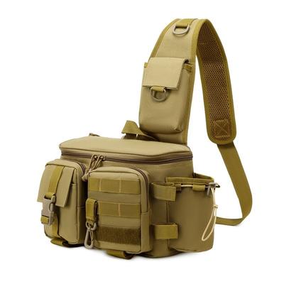 Multifunctional Luya Bag Large Fanny Pack Tactical Messenger Fishing Bag Plug Rod Bag Storage Outdoor Bag