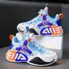 Children's basketball shoes four seasons men's and women's sports shoes breathable mesh friction sound leather velvet two cotton shoes