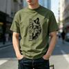 Vintage Wild Wolf The Hunter Letter Graphic Tshirt Unisex Unisex Unisex 100 Cotton Short Sleeve Tee Casual Street Top Daily Summer