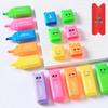 Bear Cartoon Fluorescent Pen Set, 1559: Mini Colored Marker Pens with Fun Bear Shapes
