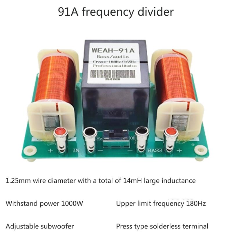 1000/2500W Bass Speaker 180/200Hz Subwoofer Frequency Divider Hifi Stereo DIY Woofer Crossover Filter Loudspeaker