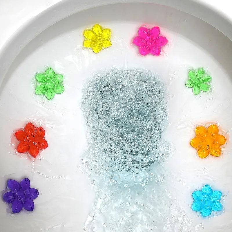 Flowers Gel Toilet Freshener Bowl Cleaner Flower Fragrance Air Perfume Aromatic Closestool Toilet Deodorizer Cleaning Supplies