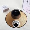 Wide Brim Sun Hat with Built-in Fan Summer Outdoor Straw Visor Hat with Solar/USB Powered Fan for Camping Fishing Hiking