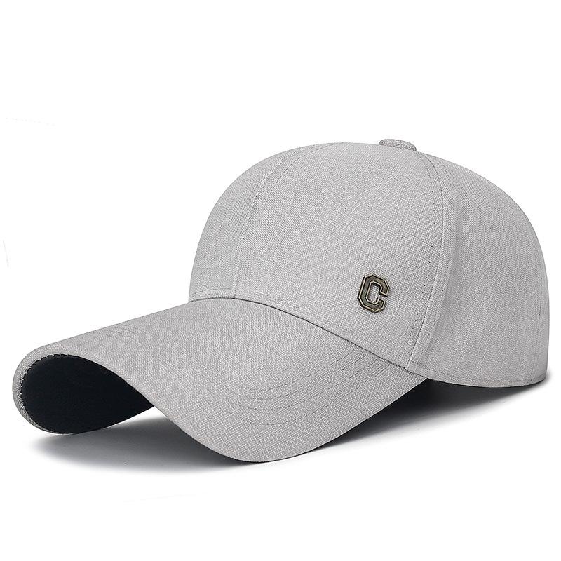 Men's Spring Autumn Baseball Cap Letter Long Brim Cap Summer Sunscreen Sun Hat