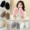 Women's Fashion Imitation Rabbit Fur Windproof Gloves Soft Thick Warm Winter Warm Gloves Lining Full Fingers Gloves Winter