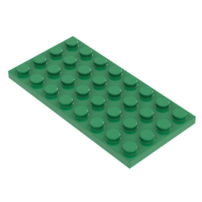 

MOC Small Particle Building Blocks 4x8 Pieces Base Plate DIY Parts Accessories Compatible 3035 3PCS зелёный