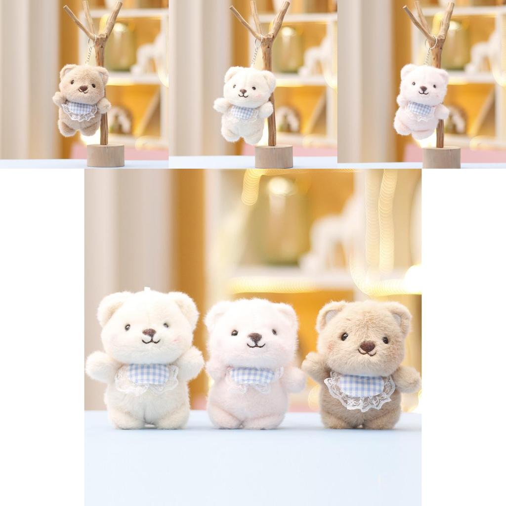 Cute And Cozy Plush Bear Keychain Adorable Stuffed Animal Doll For Gifts And Play