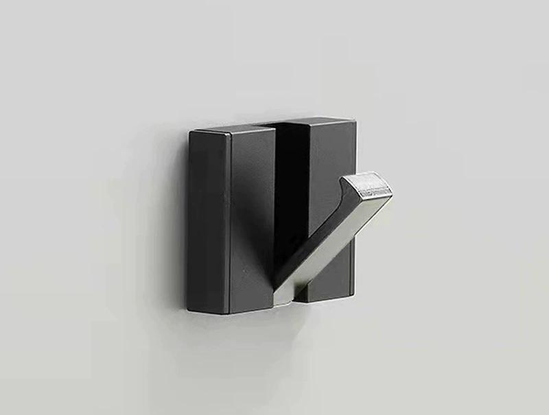 Black Towel Hanger  Robe Hook Folding Clothes Hook Black Gold Clothes Rack Hanger Aluminum Kitchen Hook Door Hanger Wall Mounted