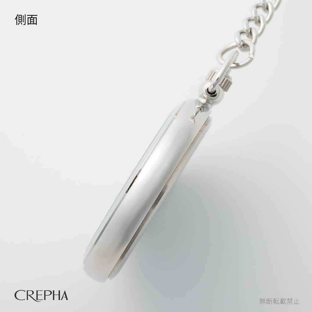 CREPHA Analog Pocket Simple Quartz Men's Watch, Design, Battery-Operated, Movement, Silver, TE-AM153-WTS
