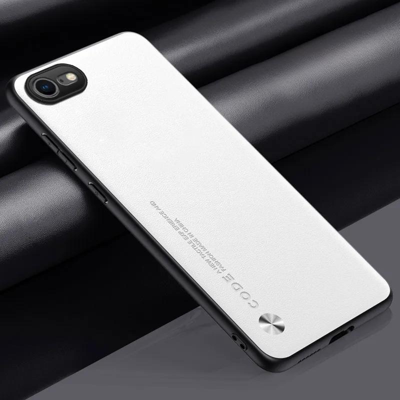 For Iphone 16E 16 E Case Plain PU Leather Silicone TPU Protection Cover for Iphone SE 4 2025 SE4 Shockproof Soft Frame Bumper