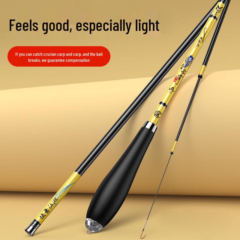 Ultra-Hard, Ultralight Taiwan Carbon Fishing Rod: 28/19 Action, Extremely Fine Design for Crucian Fishing