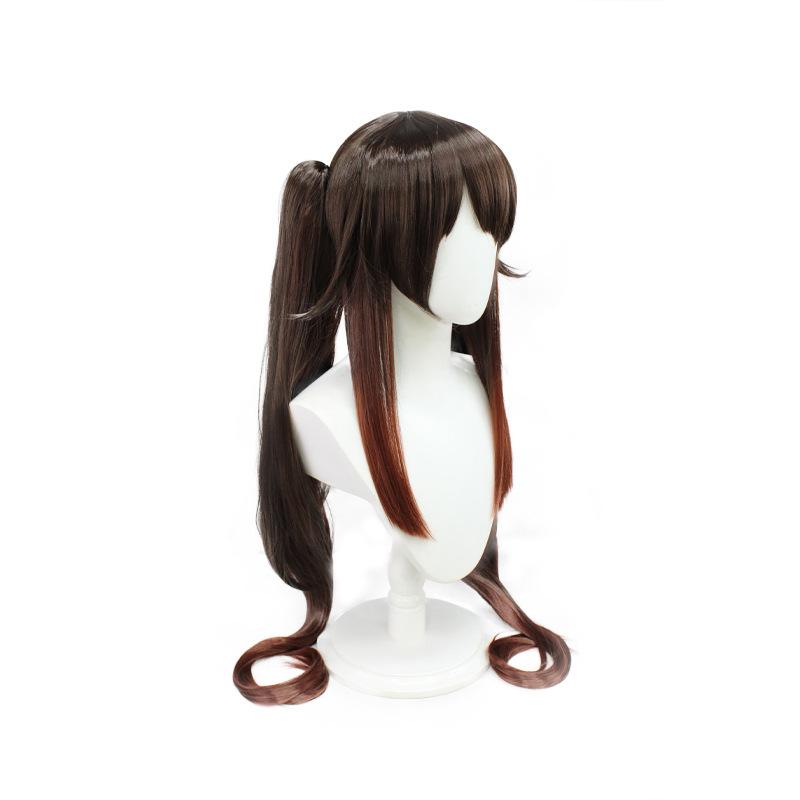 Cosplay kostým Hu Tao Top Sukně Vesta Jednotný oblek Tepelně odolný Syntéza Paruka Karnevalové party kostýmy Paruky Klobouk